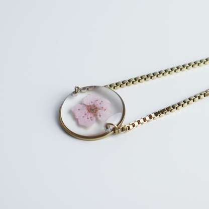 Armband Halo – Plum Bloesem – Roze – Goud