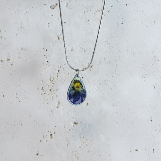 Hanger Drop – Viooltje – Zilver