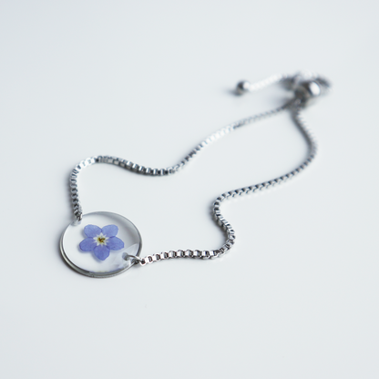 Armband Halo – Vergeet Me Niet – Zilver