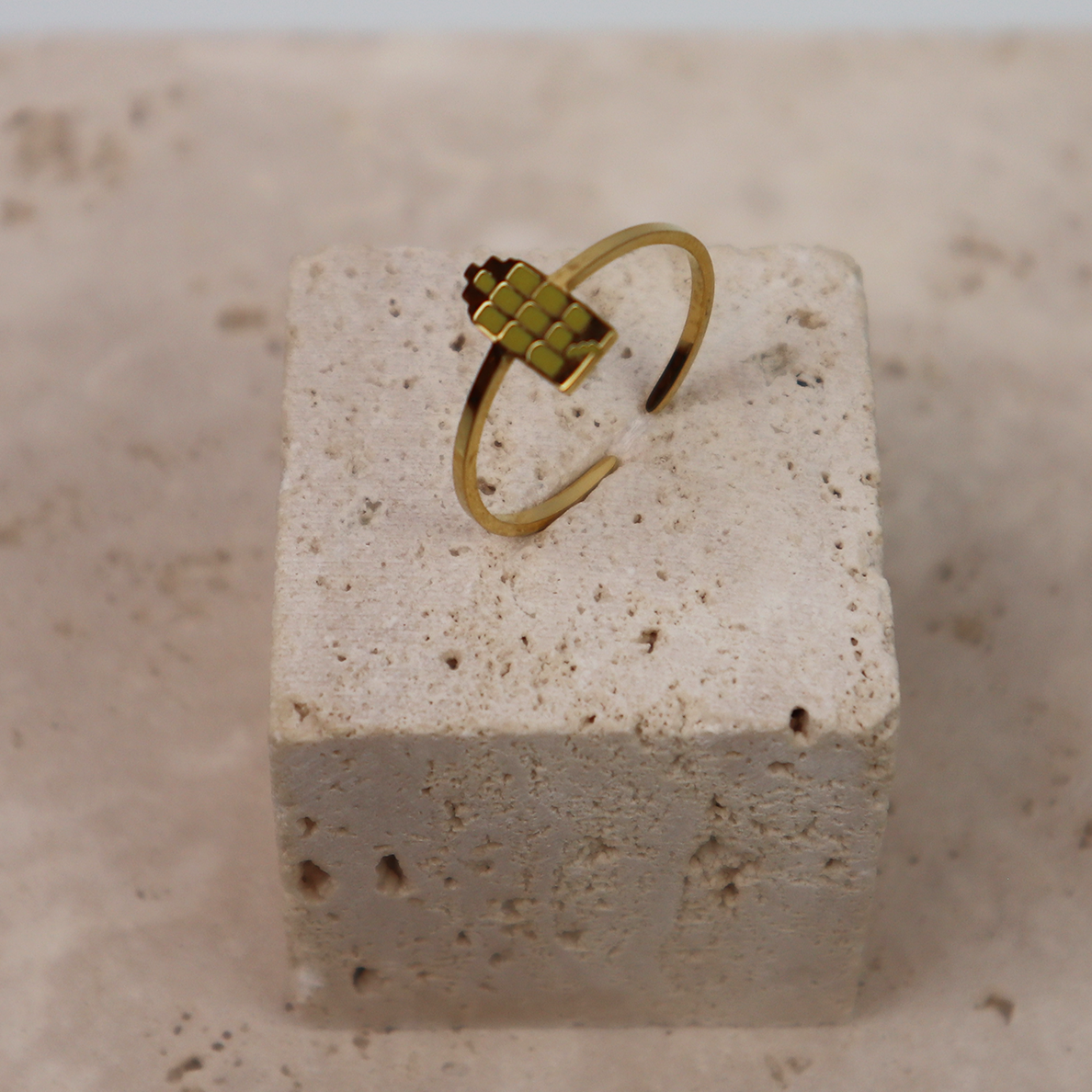 Ring - Grachtenpandje - Goud - Mos Groen
