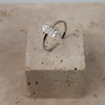 Ring - Grachtenpandje - Zilver - Wit