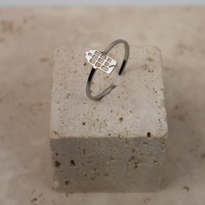 Ring - Grachtenpandje - Zilver - Open