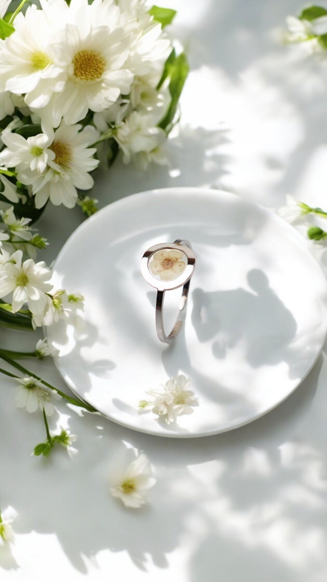 herdenkingssieraad ring plum wit zilver