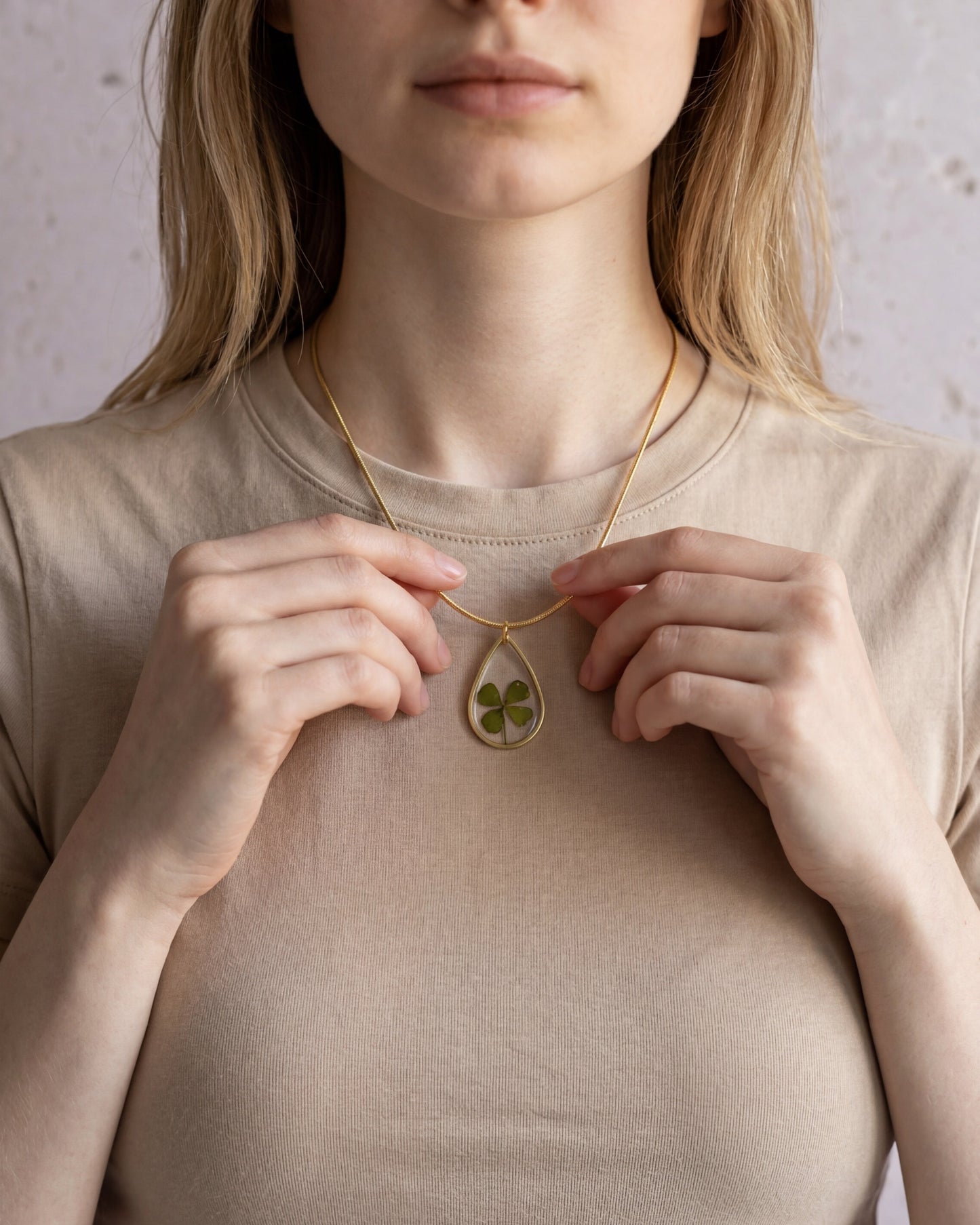 Hanger Drop – Klavertje vier – Zilver