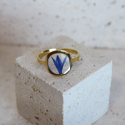 Ring GeoL - Korenbloem - Goud