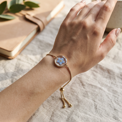 Armband Halo – Vergeet Me Niet – Goud