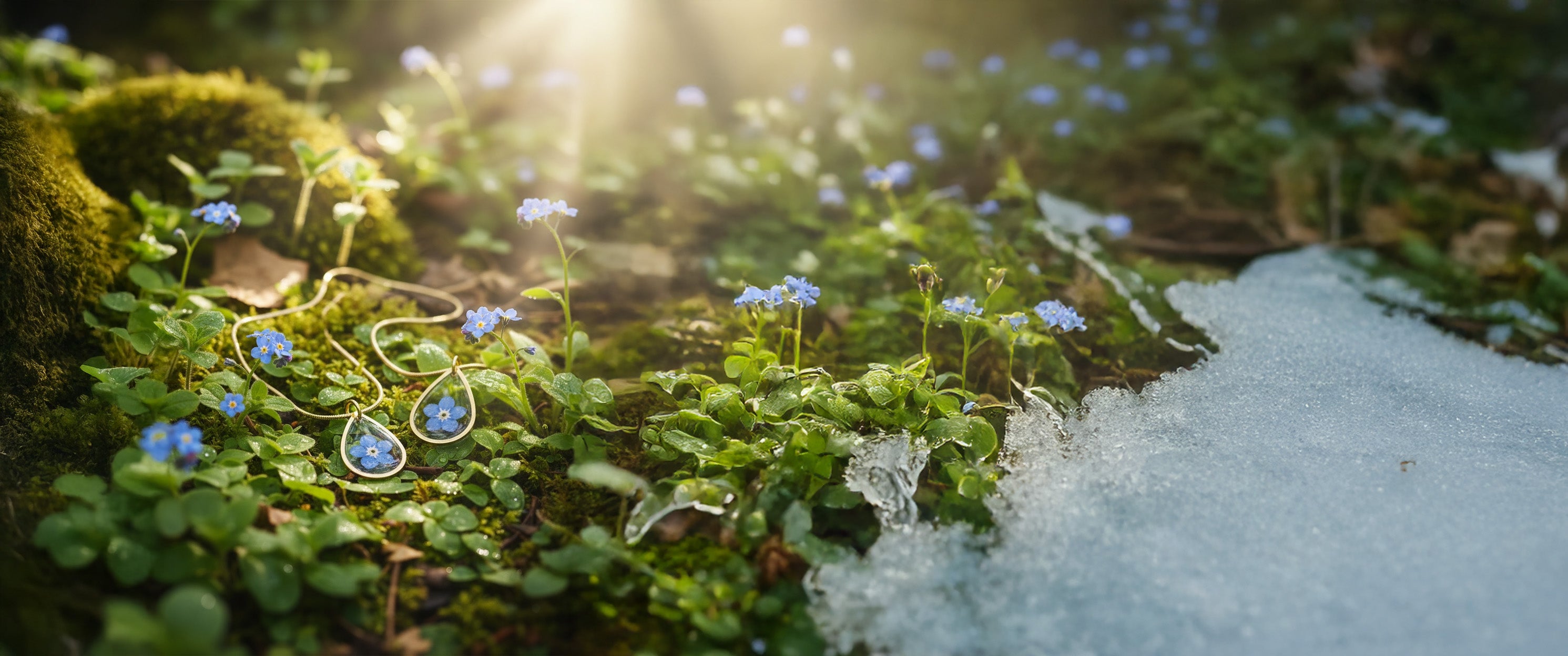 vergeet_me_nietjes_drop_sneeuw_slangen_ketting_goud
